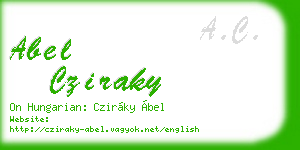abel cziraky business card
