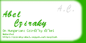 abel cziraky business card